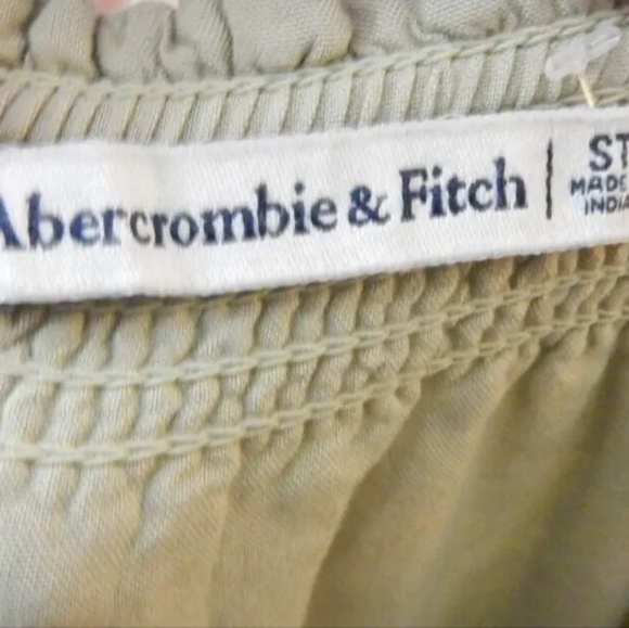 Abercrombie & Fitch Green Strapless Crop Jumpsuit - Picture 3 of 3